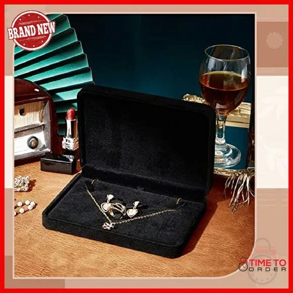 6-Piece Jewelry Gift Box Set - Flannelette Travel Case for Necklace Ring Earring